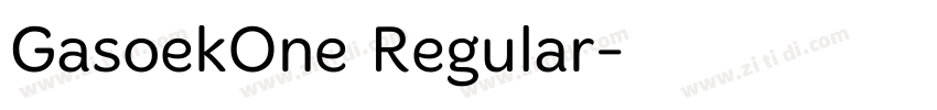 GasoekOne Regular字体转换
